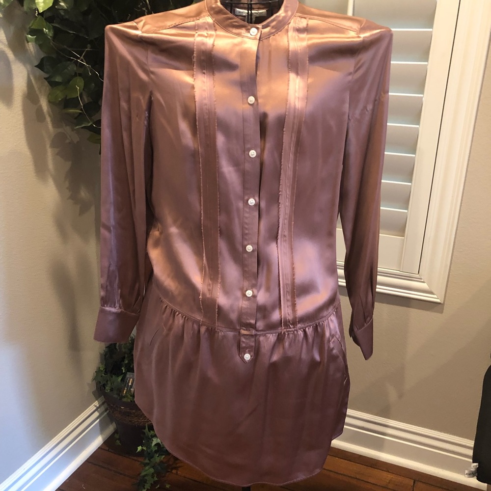 Banana Republic Satin Mini Dress in Mauve